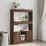 Aparador alto madera de ingeniería roble marrón 92x33x140 cm en Librerías y estanterías | Comprar online en Foru.es