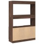 Aparador alto madera de ingeniería roble marrón 92x33x140 cm en Librerías y estanterías | Comprar online en Foru.es