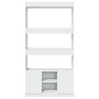 Aparador alto madera de ingeniería blanco 92x33x180 cm en Librerías y estanterías | Comprar online en Foru.es