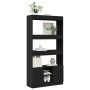 Aparador alto madera de ingeniería negro 92x33x180 cm en Librerías y estanterías | Comprar online en Foru.es