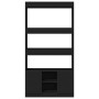 Aparador alto madera de ingeniería negro 92x33x180 cm en Librerías y estanterías | Comprar online en Foru.es
