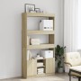Aparador alto madera de ingeniería roble Sonoma 92x33x180 cm en Librerías y estanterías | Comprar online en Foru.es