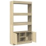 Aparador alto madera de ingeniería roble Sonoma 92x33x180 cm en Librerías y estanterías | Comprar online en Foru.es