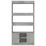 Aparador alto madera de ingeniería gris hormigón 92x33x180 cm en Librerías y estanterías | Comprar online en Foru.es