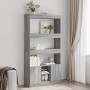 Aparador alto madera de ingeniería gris Sonoma 92x33x180 cm en Librerías y estanterías | Comprar online en Foru.es