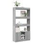 Aparador alto madera de ingeniería gris Sonoma 92x33x180 cm en Librerías y estanterías | Comprar online en Foru.es