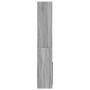 Aparador alto madera de ingeniería gris Sonoma 92x33x180 cm en Librerías y estanterías | Comprar online en Foru.es