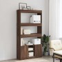Aparador alto madera de ingeniería roble marrón 92x33x180 cm en Librerías y estanterías | Comprar online en Foru.es