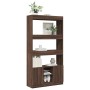 Aparador alto madera de ingeniería roble marrón 92x33x180 cm en Librerías y estanterías | Comprar online en Foru.es