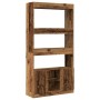 Aparador alto madera ingeniería madera envejecida 92x33x180 cm en Librerías y estanterías | Comprar online en Foru.es