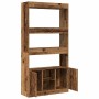 Aparador alto madera ingeniería madera envejecida 92x33x180 cm en Librerías y estanterías | Comprar online en Foru.es