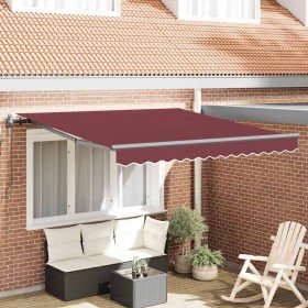 Toldo retráctil automático burdeos 300x250 cm en Toldos | Comprar online en Foru.es