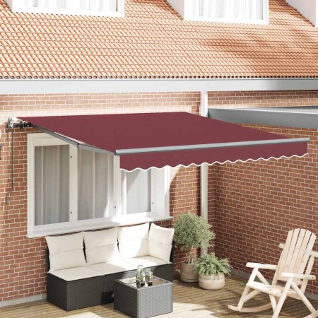 Toldo retráctil automático burdeos 300x250 cm en Toldos | Comprar online en Foru.es