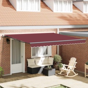 Toldo retráctil manual burdeos 400x300 cm en Toldos | Comprar online en Foru.es