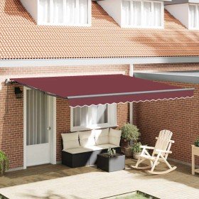 Toldo retráctil manual burdeos 400x300 cm en Toldos | Comprar online en Foru.es