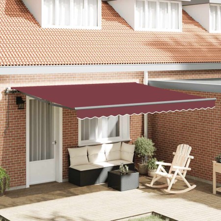 Toldo retráctil automático burdeos 400x300 cm en Toldos | Comprar online en Foru.es