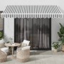 Toldo retráctil automático gris antracita y blanco 350x250 cm en Toldos | Comprar online en Foru.es