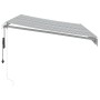 Toldo retráctil automático gris antracita y blanco 350x250 cm en Toldos | Comprar online en Foru.es