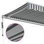Toldo retráctil automático gris antracita y blanco 350x250 cm en Toldos | Comprar online en Foru.es