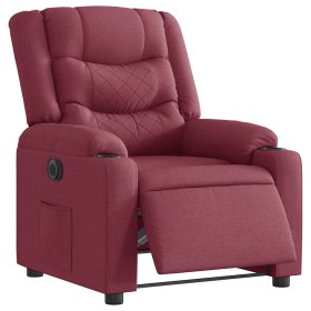 Sillón reclinable eléctrico tela rojo tinto en Sillones | Comprar online en Foru.es