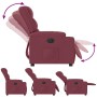 Sillón reclinable eléctrico tela rojo tinto en Sillones | Comprar online en Foru.es