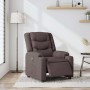 Sillón reclinable eléctrico tela marrón oscuro en Sillones | Comprar online en Foru.es