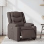 Sillón reclinable eléctrico tela marrón oscuro en Sillones | Comprar online en Foru.es