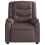 Sillón reclinable eléctrico tela marrón oscuro en Sillones | Comprar online en Foru.es