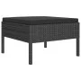 Set de muebles de jardín 13 pzas cojines ratán sintético negro de vidaXL, Conjuntos de jardín - Ref: Foro24-3094529, Precio: ...