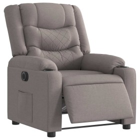 Sillón reclinable eléctrico tela gris taupé en Sillones | Comprar online en Foru.es