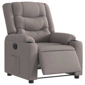 Sillón reclinable eléctrico tela gris taupé en Sillones | Comprar online en Foru.es