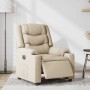 Sillón reclinable eléctrico de tela crema en Sillones | Comprar online en Foru.es
