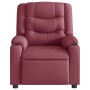 Sillón de masaje reclinable eléctrico tela rojo tinto en Sillones | Comprar online en Foru.es