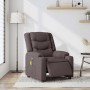 Sillón reclinable de masaje eléctrico tela marrón oscuro en Sillones | Comprar online en Foru.es