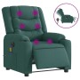 Sillón reclinable de masaje eléctrico tela verde oscuro en Sillones | Comprar online en Foru.es