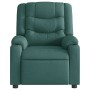 Sillón reclinable de masaje eléctrico tela verde oscuro en Sillones | Comprar online en Foru.es