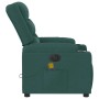 Sillón reclinable de masaje eléctrico tela verde oscuro en Sillones | Comprar online en Foru.es