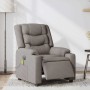 Sillón reclinable de masaje eléctrico tela gris taupe en Sillones | Comprar online en Foru.es