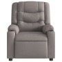 Sillón reclinable de masaje eléctrico tela gris taupe en Sillones | Comprar online en Foru.es