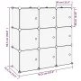 Estantería de cubos con 9 compartimentos y puertas PP negro de vidaXL, Zapateros y organizadores de calzado - Ref: Foro24-340...