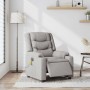Sillón reclinable de masaje eléctrico tela gris nube en Sillones | Comprar online en Foru.es
