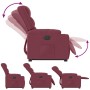 Sillón reclinable elevable tela rojo tinto en Sillones | Comprar online en Foru.es