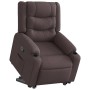 Sillón reclinable elevable tela marrón oscuro en Sillones | Comprar online en Foru.es