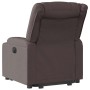 Sillón reclinable elevable tela marrón oscuro en Sillones | Comprar online en Foru.es