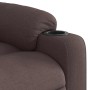 Sillón reclinable elevable tela marrón oscuro en Sillones | Comprar online en Foru.es