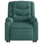 Sillón reclinable elevable tela verde oscuro en Sillones | Comprar online en Foru.es