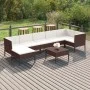 Garden furniture set 8 pieces and brown synthetic rattan cushions by vidaXL, Garden sets - Ref: Foro24-3094411, Price: 572,89...