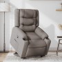 Sillón reclinable elevable tela gris taupe en Sillones | Comprar online en Foru.es
