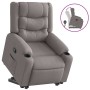 Sillón reclinable elevable tela gris taupe en Sillones | Comprar online en Foru.es