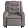 Sillón reclinable elevable tela gris taupe en Sillones | Comprar online en Foru.es